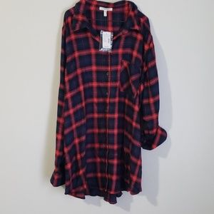 Maurice's Tunic style Flannel Top